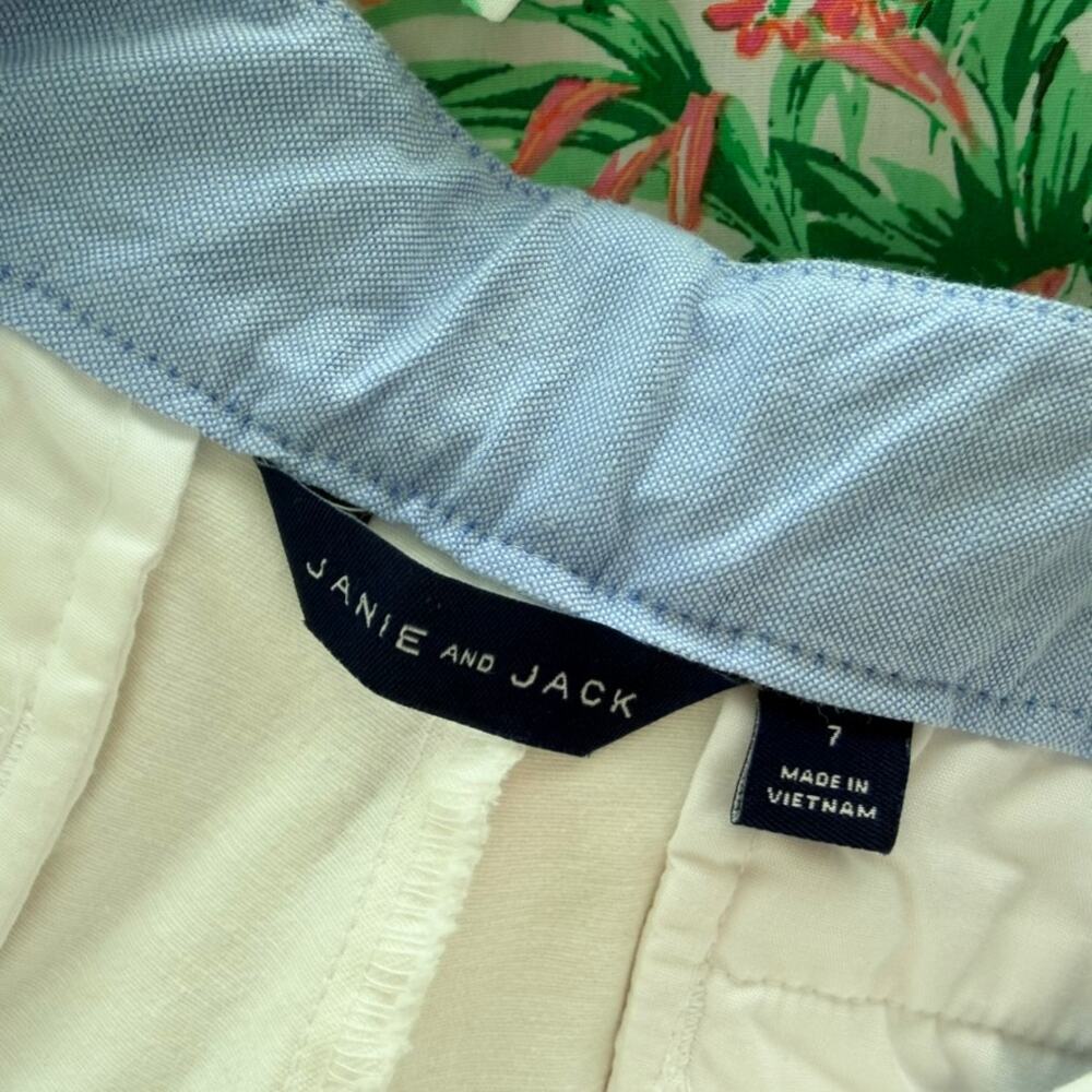 Janie & Jack Boys 4pc Size 7/8 Shirts White Pants Summer Beach Casual - Picture 6 of 11